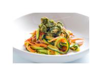 Sfizi di spinaci con tagliolini di verdure multi-color Natusfood
